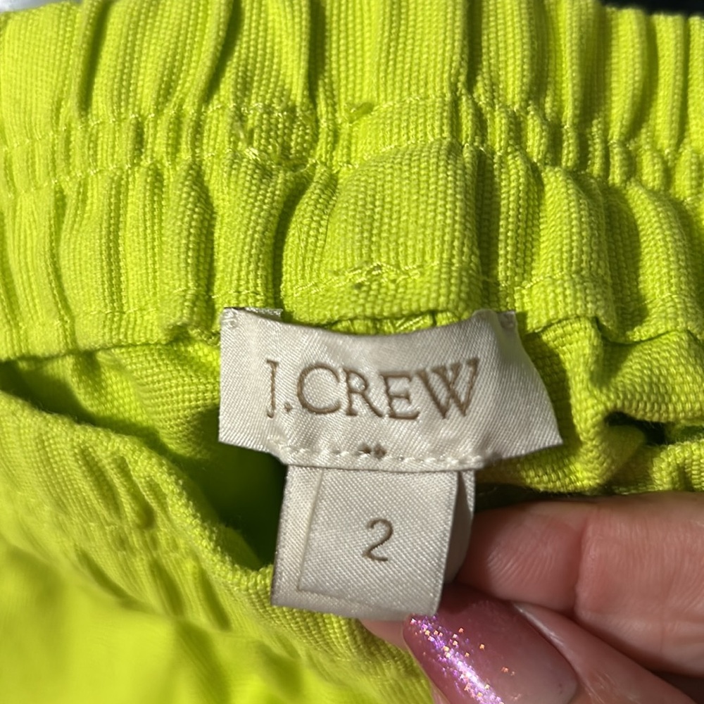 J. Crew High Waist Green Shorts Lightweight Casual - Picture 2 of 5
